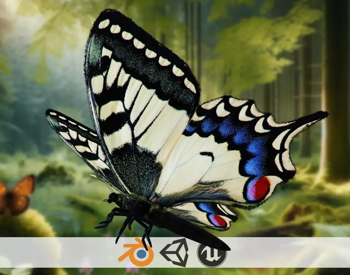 Winged Elegance 3D Butterfly Model Low-poly 3D model