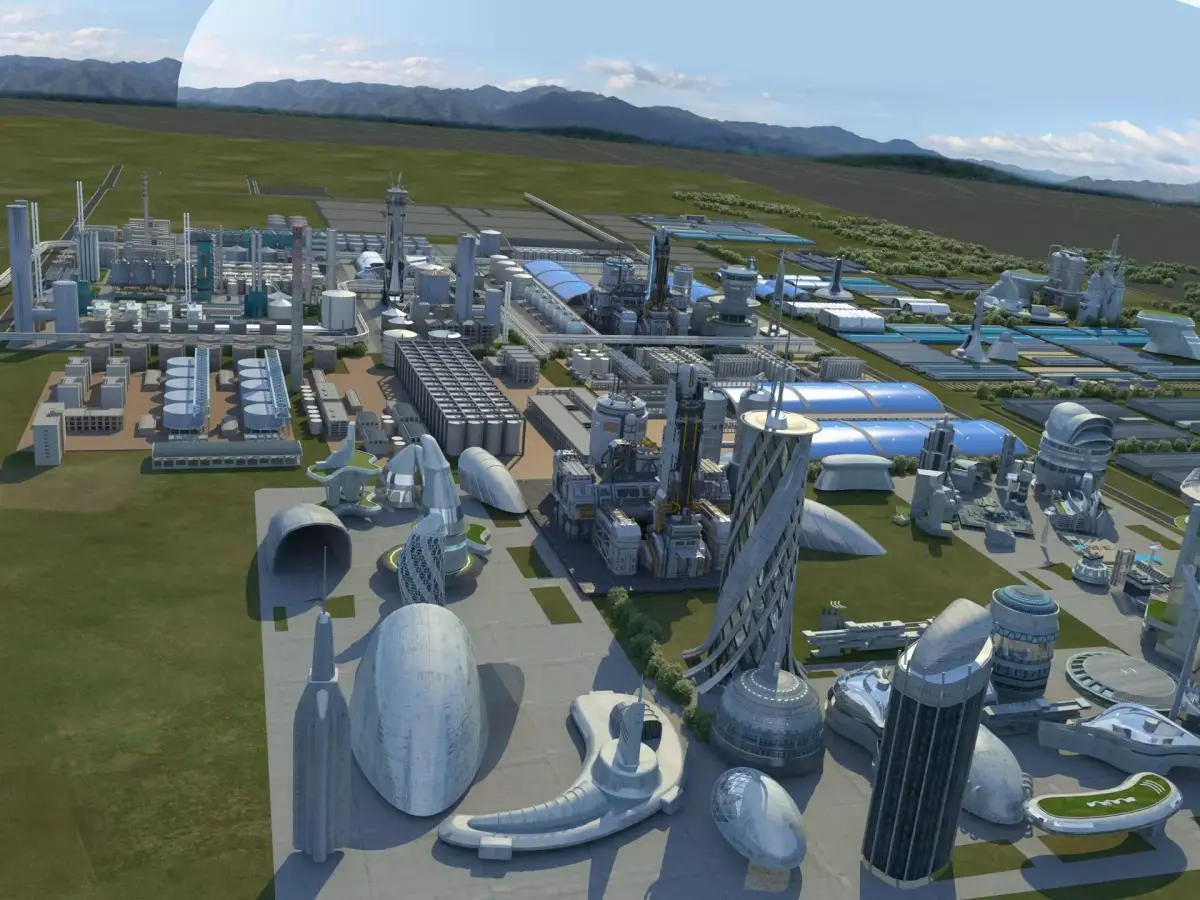 Futuristic Factory 3D model purchase