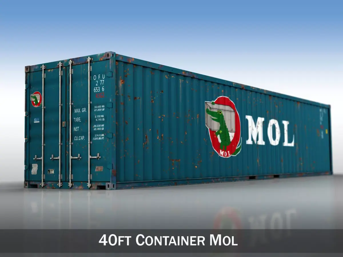 40ft Shipping Container - MOL 3D model