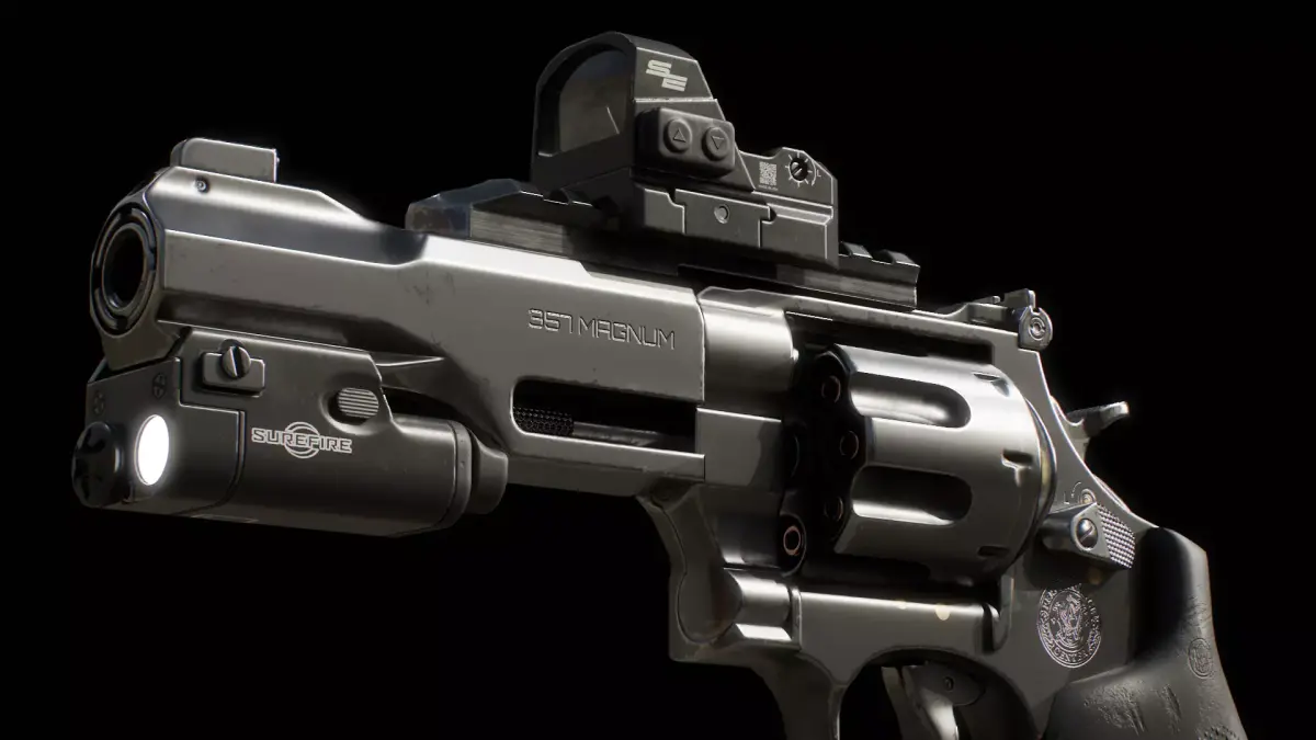 Smith and Wesson MP R8 Revolver Low-poly 3D model