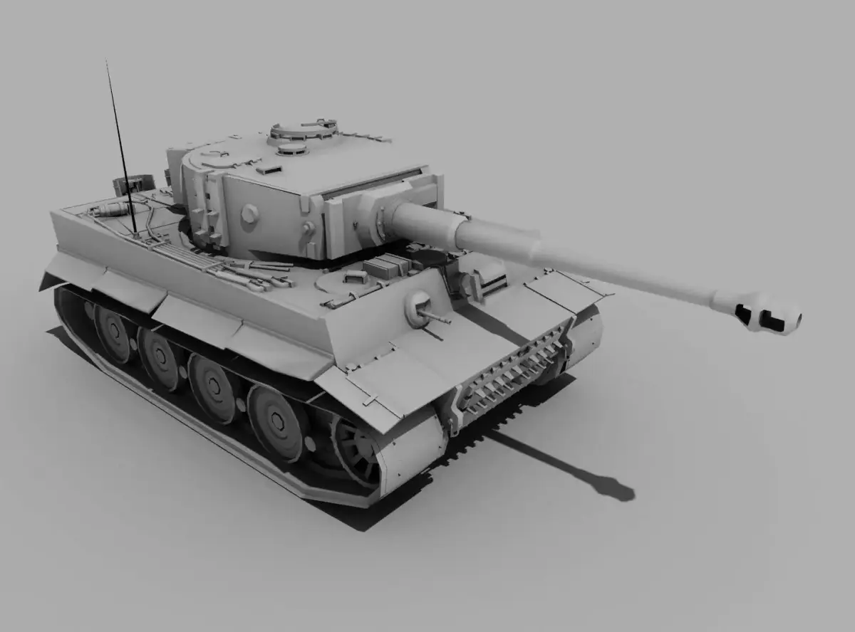 Tiger I Tank Sdkfz 181 - Panzerkampfwagen VI Tiger Ausf E Low-poly 3D model