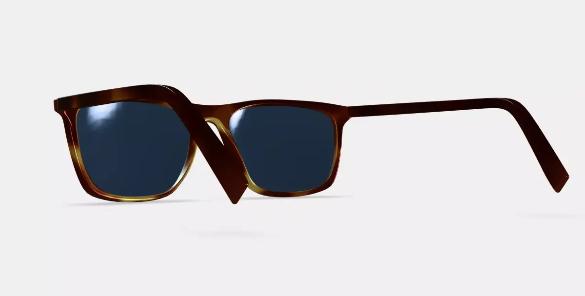 Fletcher Sunglasses in Rye Tortoise 3D model