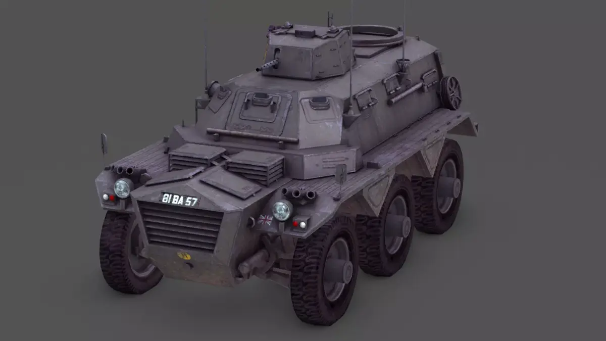  FV603 Saracen Armored Personnel Carrier British Army Cold War Low-poly 3D model