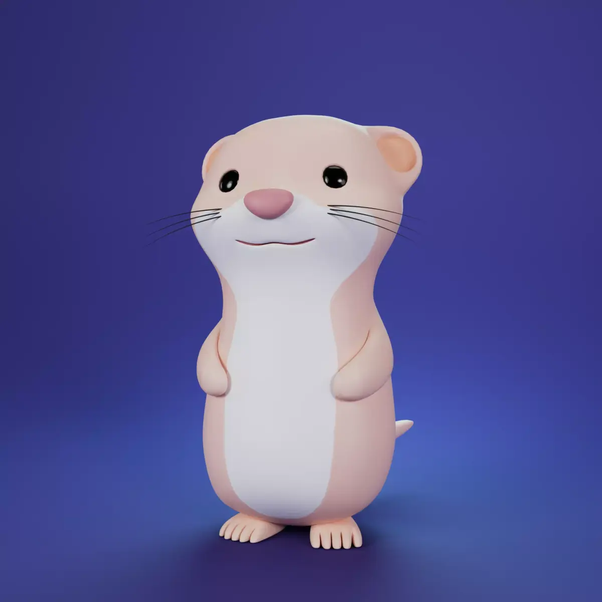 ferret cute animal 3D model