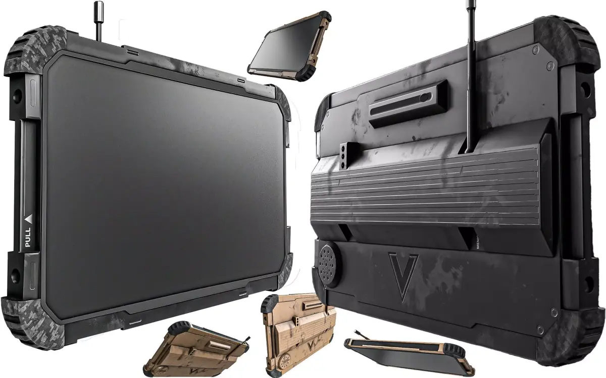 Tablet Phone Military Low-poly 3D model