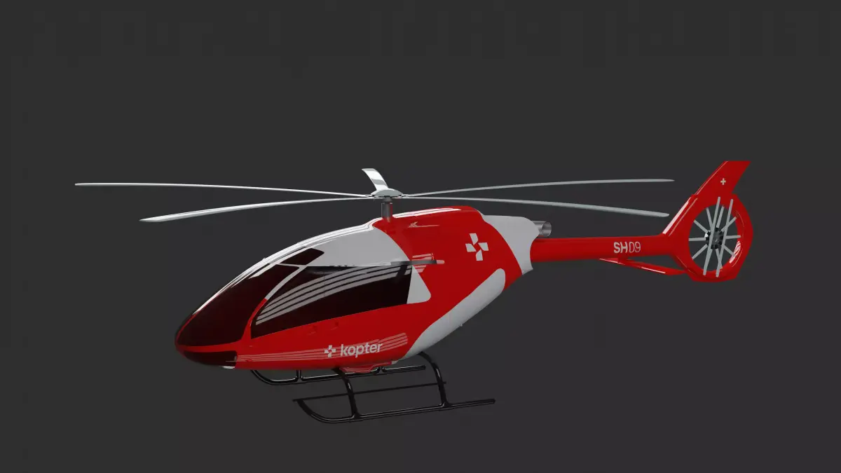 Kopter SH09 - The SWISS MADE HELICOPTER - 3D model