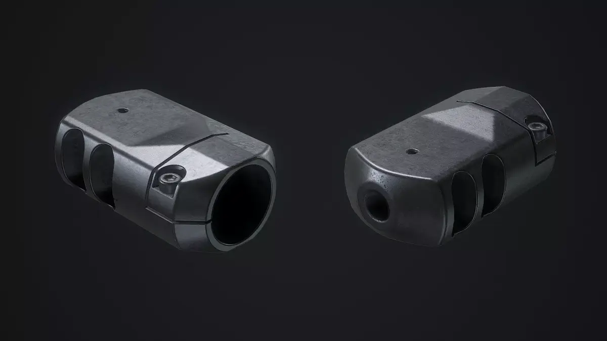 Muzzle Brake lobaev arms Low-poly 3D model