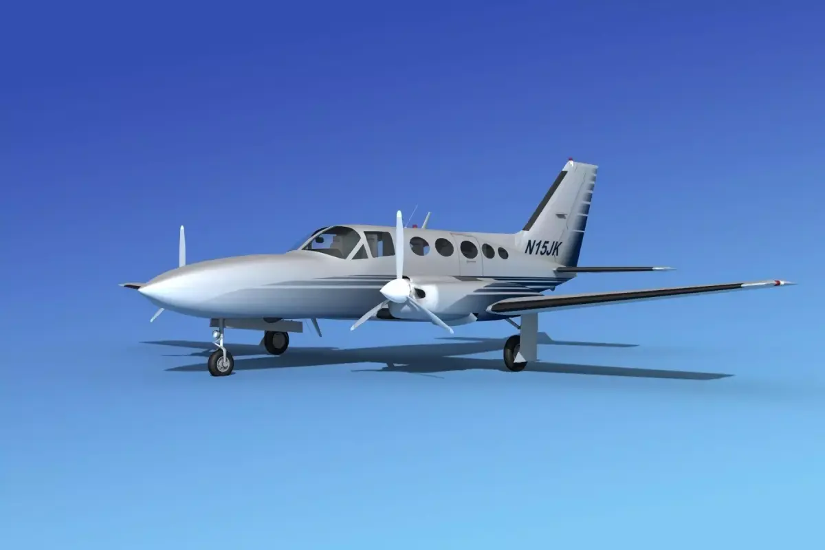Cessna 414A Chancellor V13 3D model