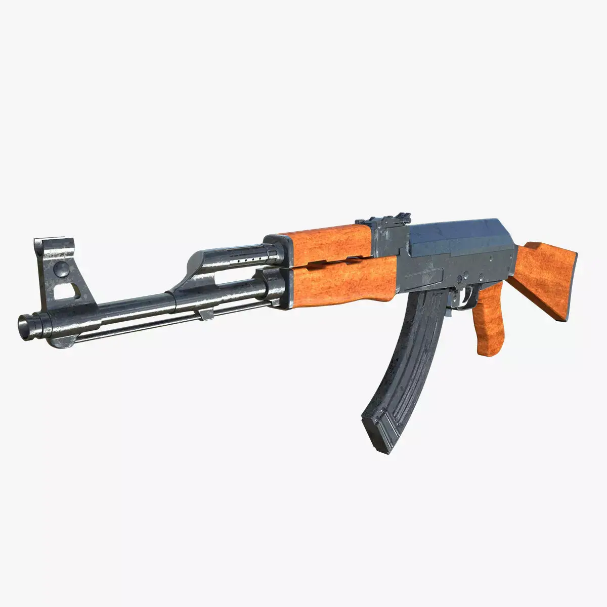 Assault Rifle AK-47 Low-poly 3D model