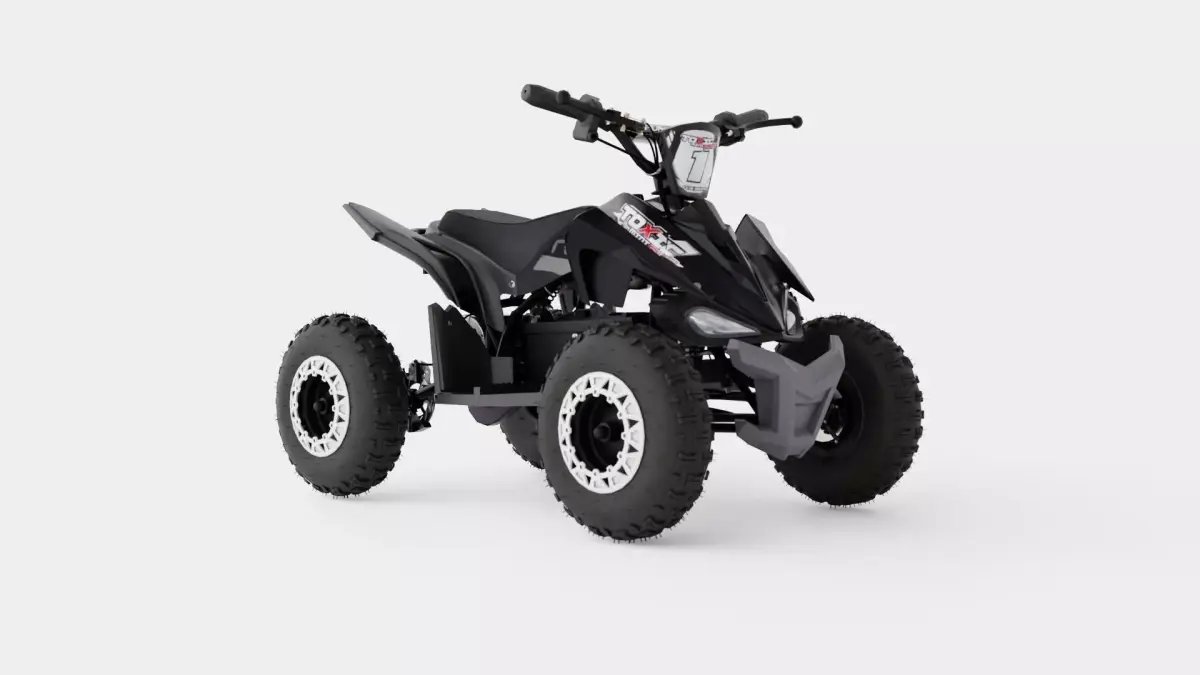 Toxic 800w Black-White Kids Electric Mini Quad Bike Low-poly 3D model