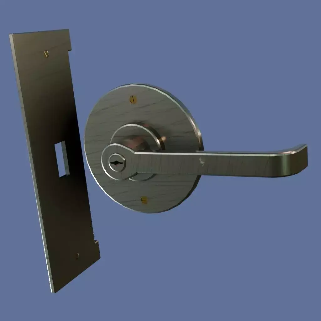 Door Handle Low-Poly PBR Low-poly 3D model
