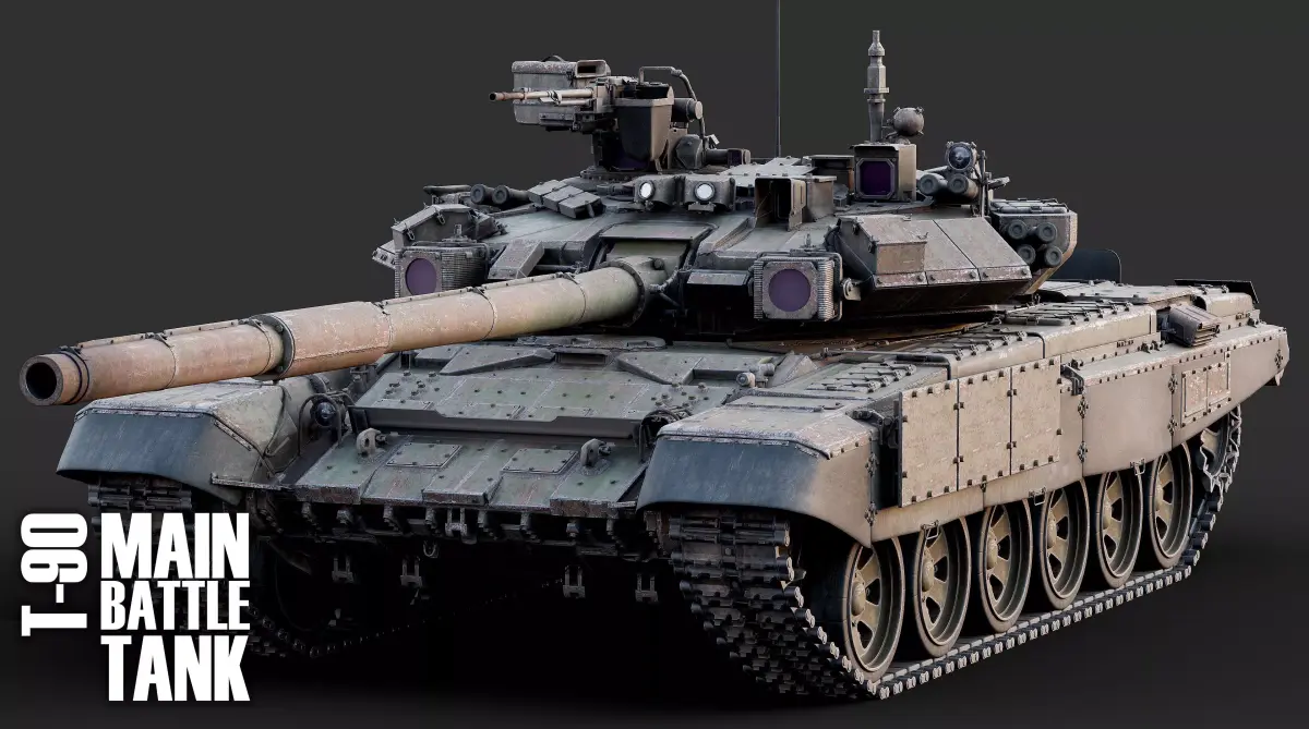 T90 MBT v32 Low-poly 3D model