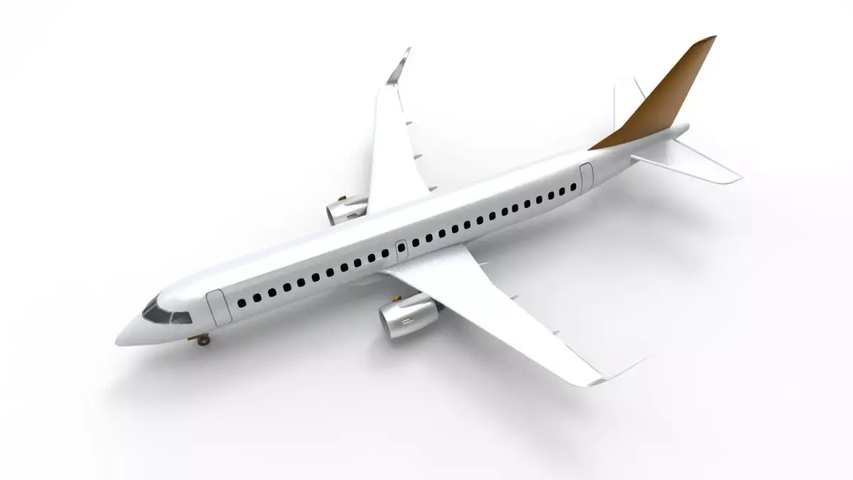 Embraer E-190 Low-poly 3D model