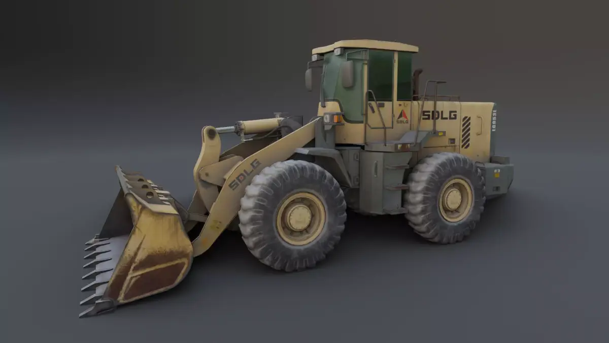 SDLG Bulldozer 3D model Low-poly 3D model