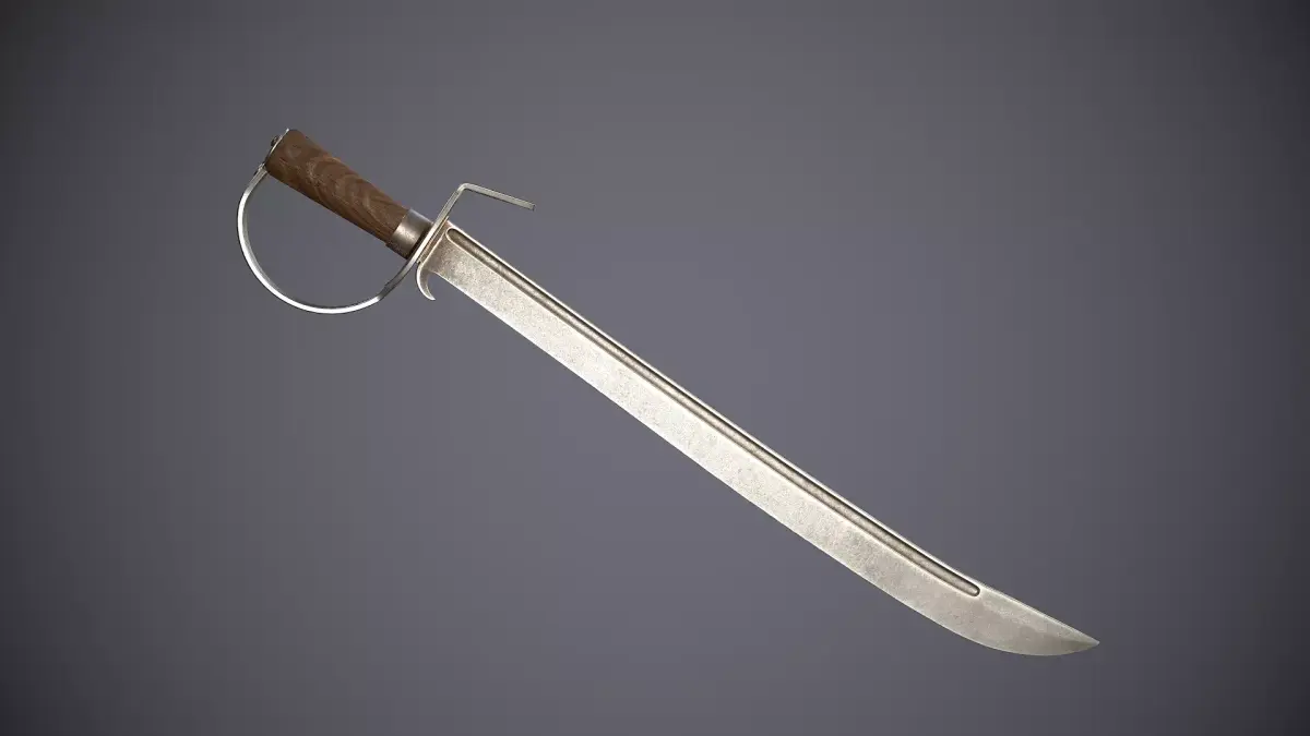 Cutlass sword Low-poly 3D model