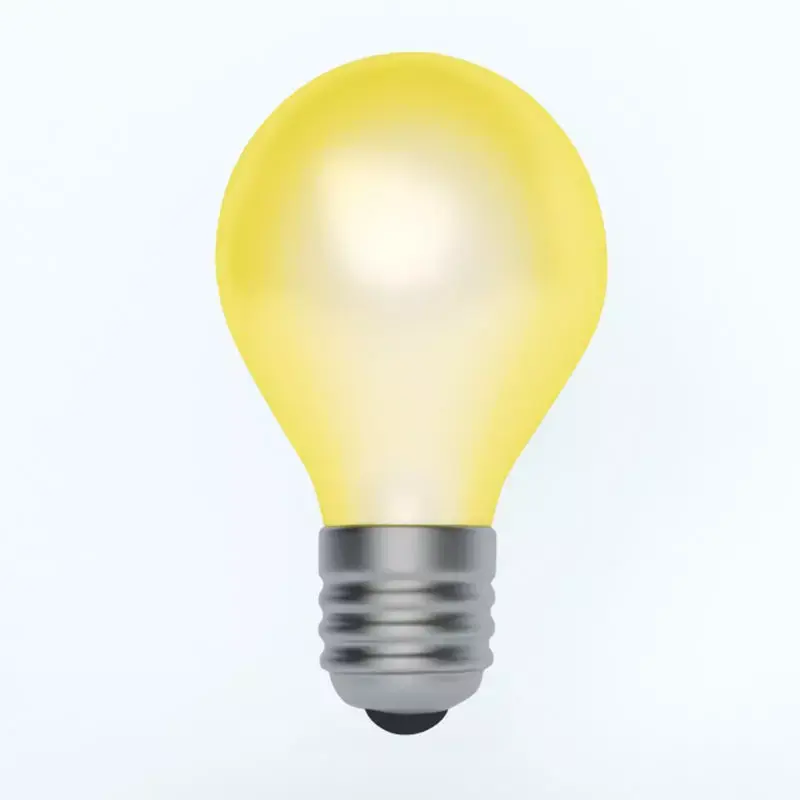 LIGHTBULB icon emoji Low-poly 3D model