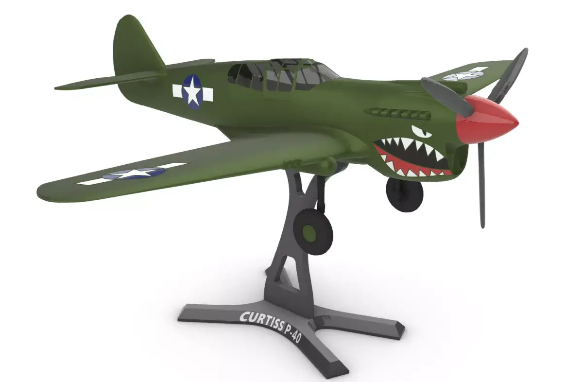 Curtiss P-40 3D print model