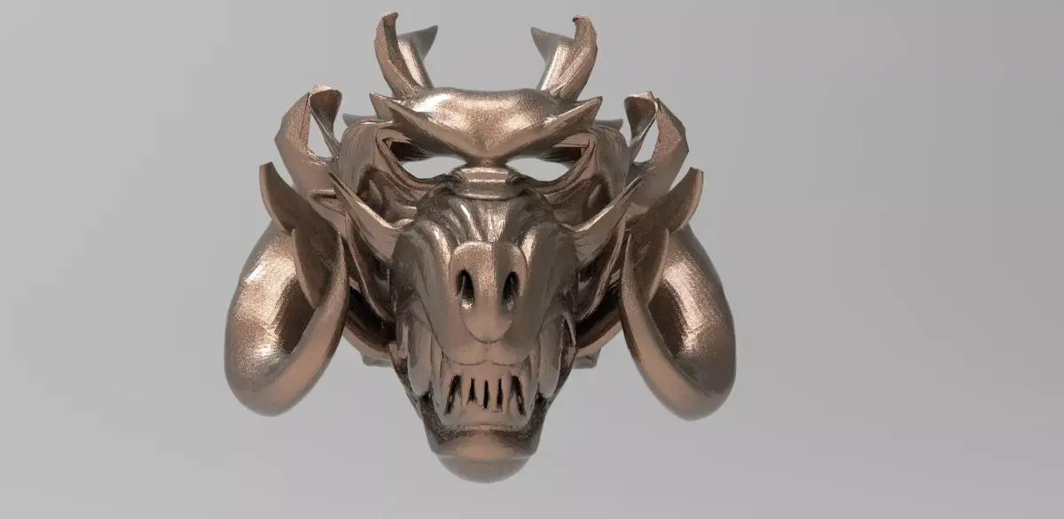 Illuminati Scull mask 2 Party 3D model