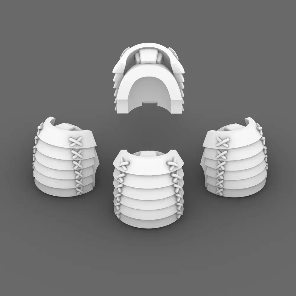 Cyber Samurai V7 Bushi Shoulder Pads Type C 3D print model