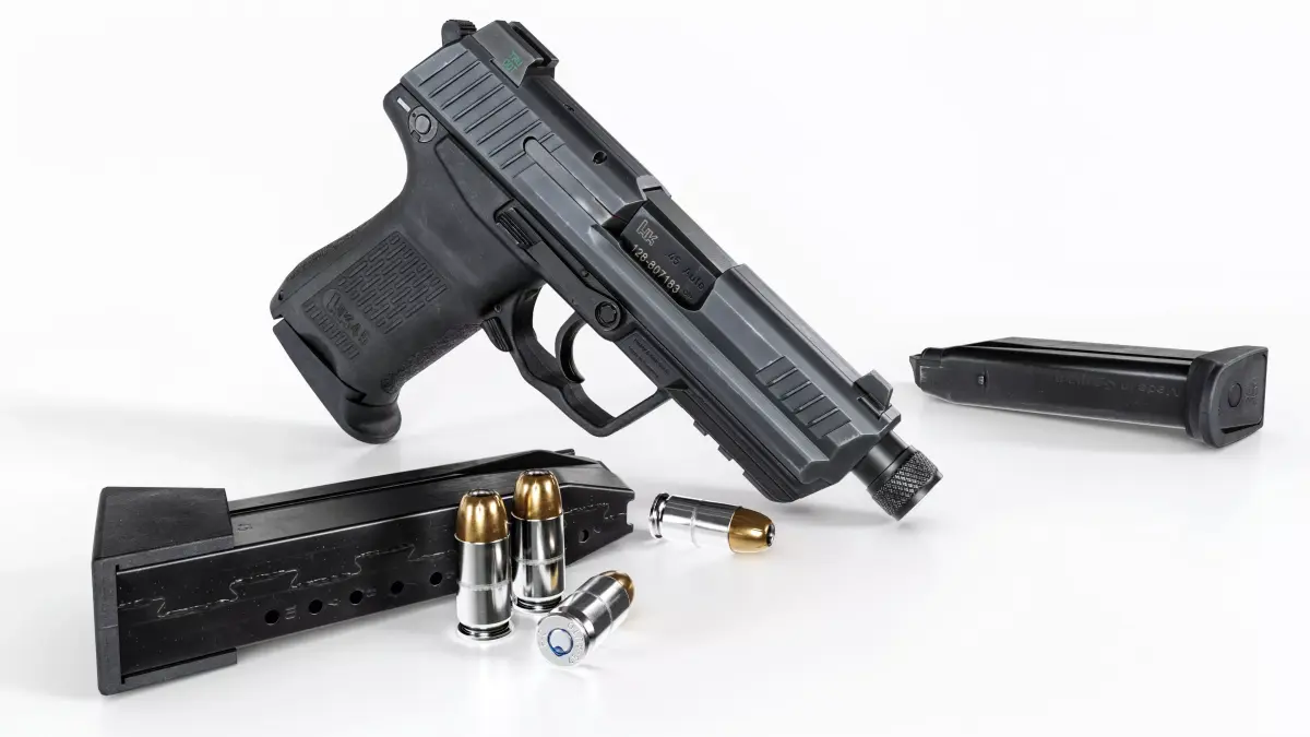 Heckler and Koch HK45 Compact Tactical MK24 45acp Handgun Low-poly 3D model