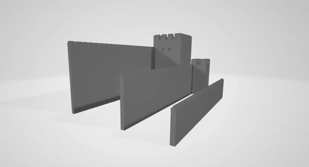 The Walls Of Constantinople or Istanbul Low-poly 3D model