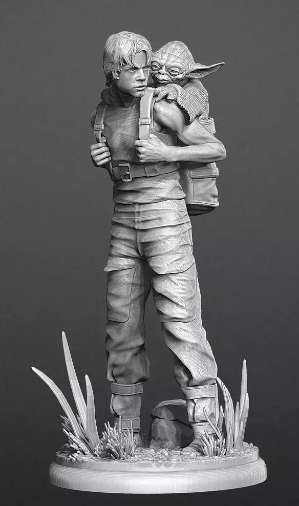 Luke Skywalker Training 3D model
