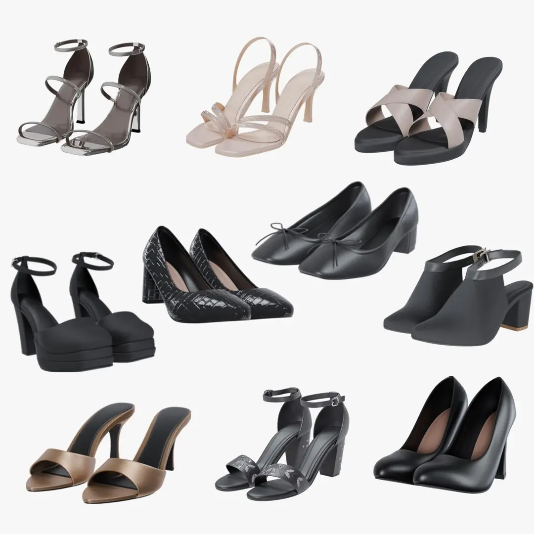 Elegant Women Heels – 10 High-Quality 3D Models 3D model