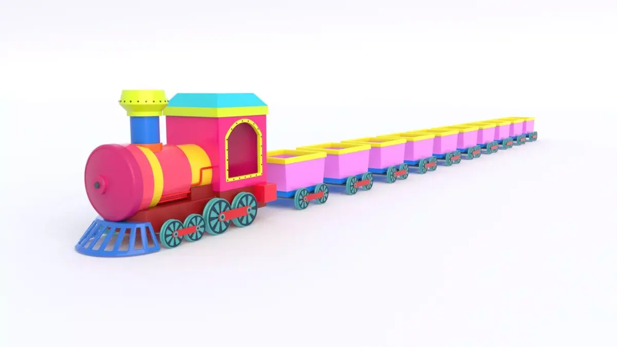 ToyTrain Low-poly 3D model