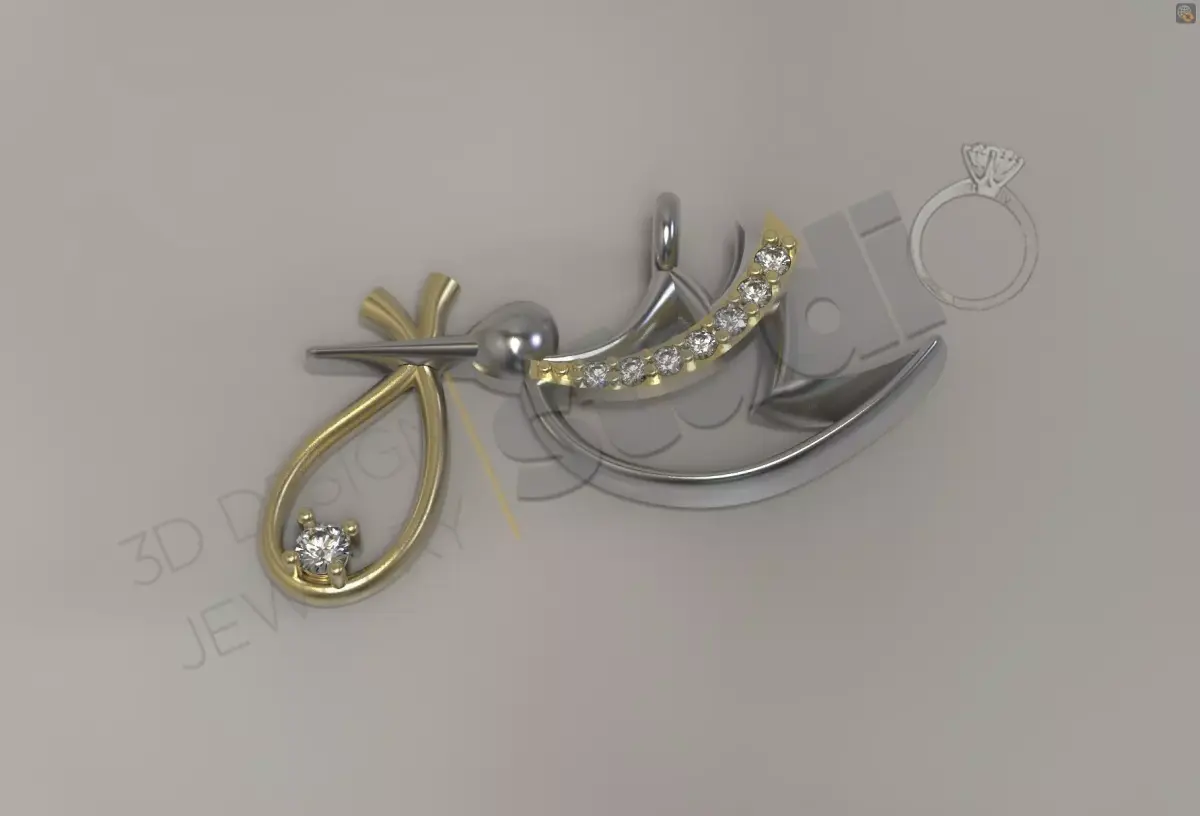 Luxury art pelican gem multi part model 3D print model purchase