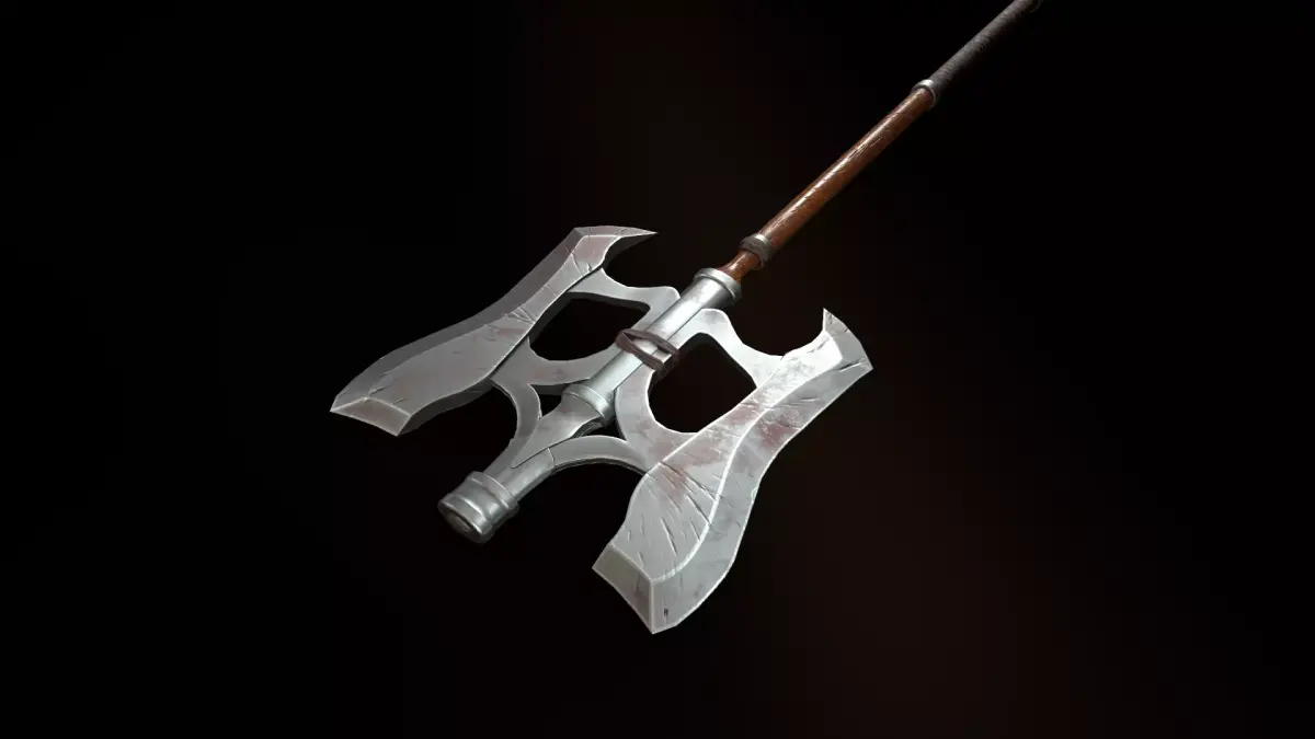 Heavy Battle Axe Stylized - PBR Low Poly Model Free low-poly 3D model