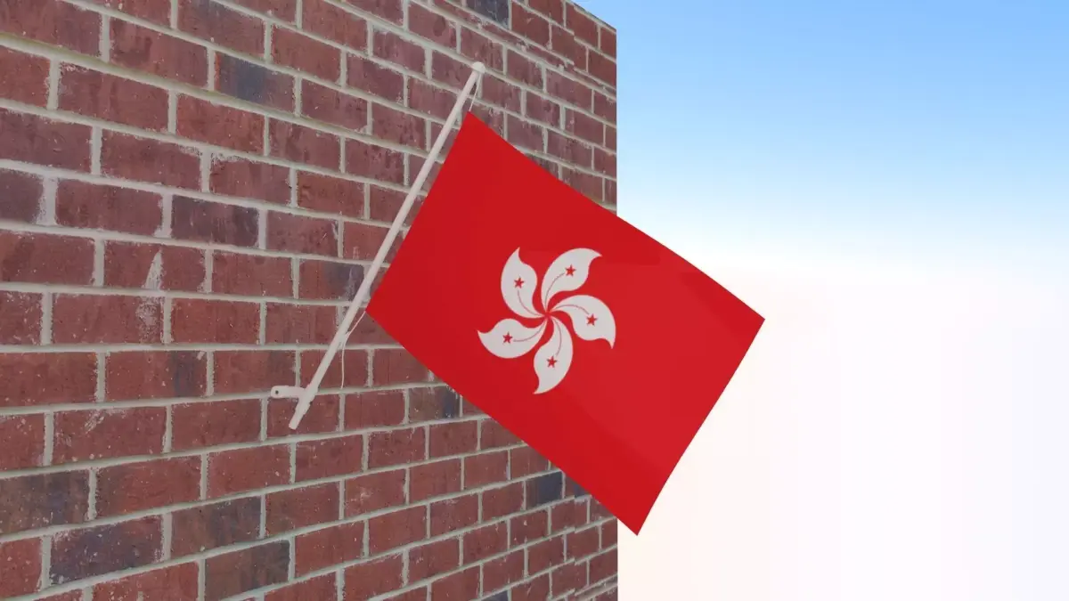 Flag of Hongkong 3D model
