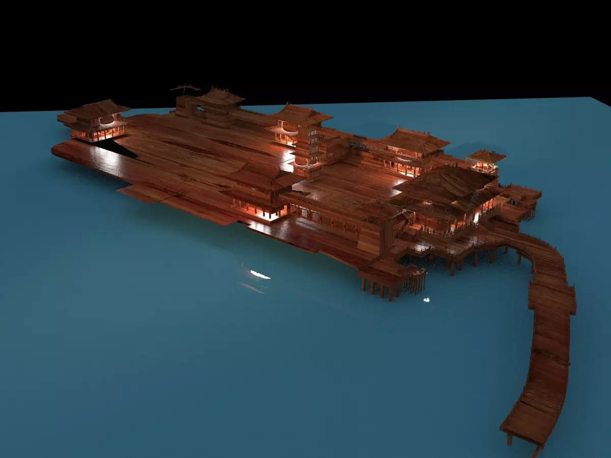 Chinese ancient  palace  3D model