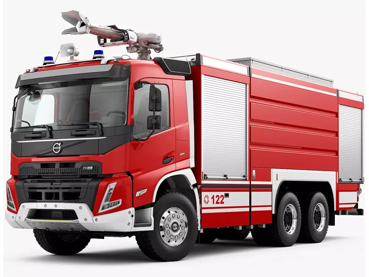 VOLVO FMX 6X4 Fire Truck 3D model