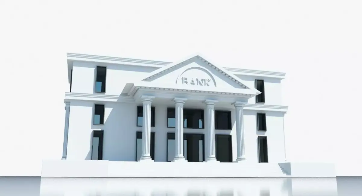 Bank Building Symbol 3D model
