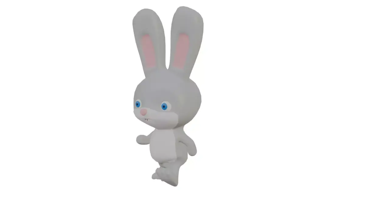 Rabbit Character Lowpoly Low-poly 3D model