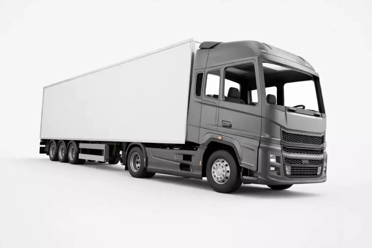 Generic Truck with Trailer Modern Transport Logistics Vehicle 3D model