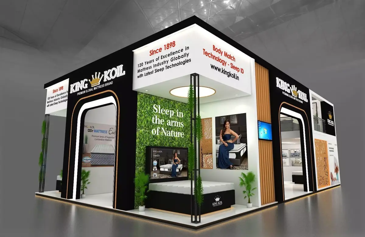 Mezzanine Exhibition Stand Three Side open  14Mtr x 9Mtr 3D model