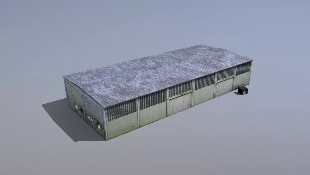 MilitaryBase PortoVelho Storage 01 Low-poly 3D model