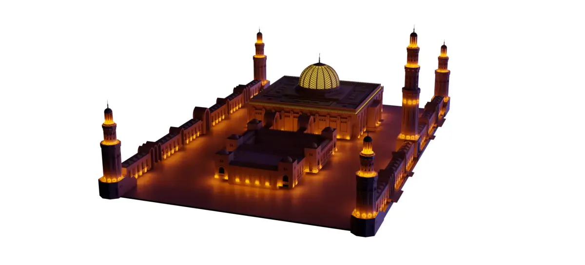 3D model of Sultan Qaboos Grand Mosque 3D model