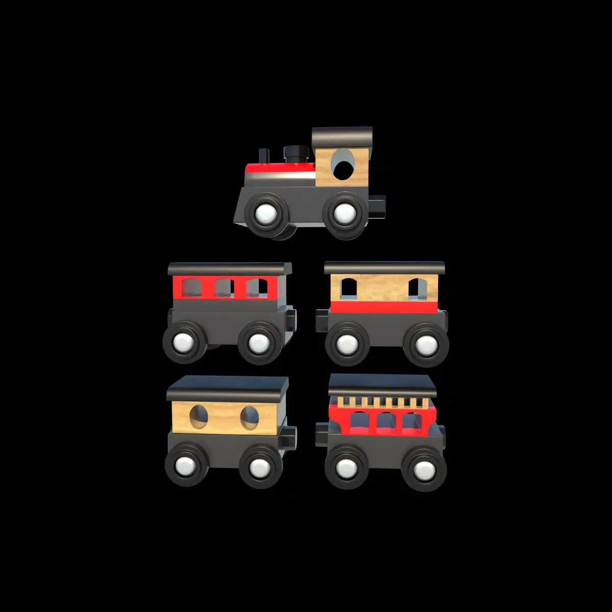 toy train 3D model 7