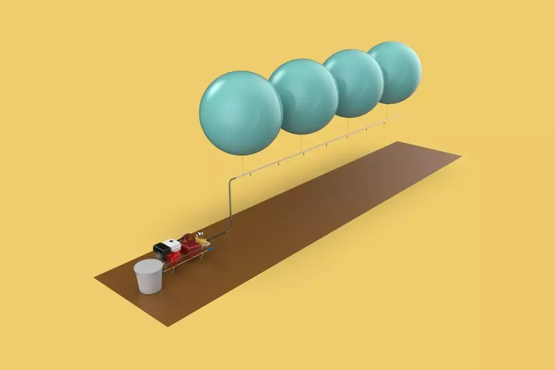 HYDROGEN HELIUM BALLOON PESTICIDE SPRAYER AGRICULTURAL FARMS 3D model