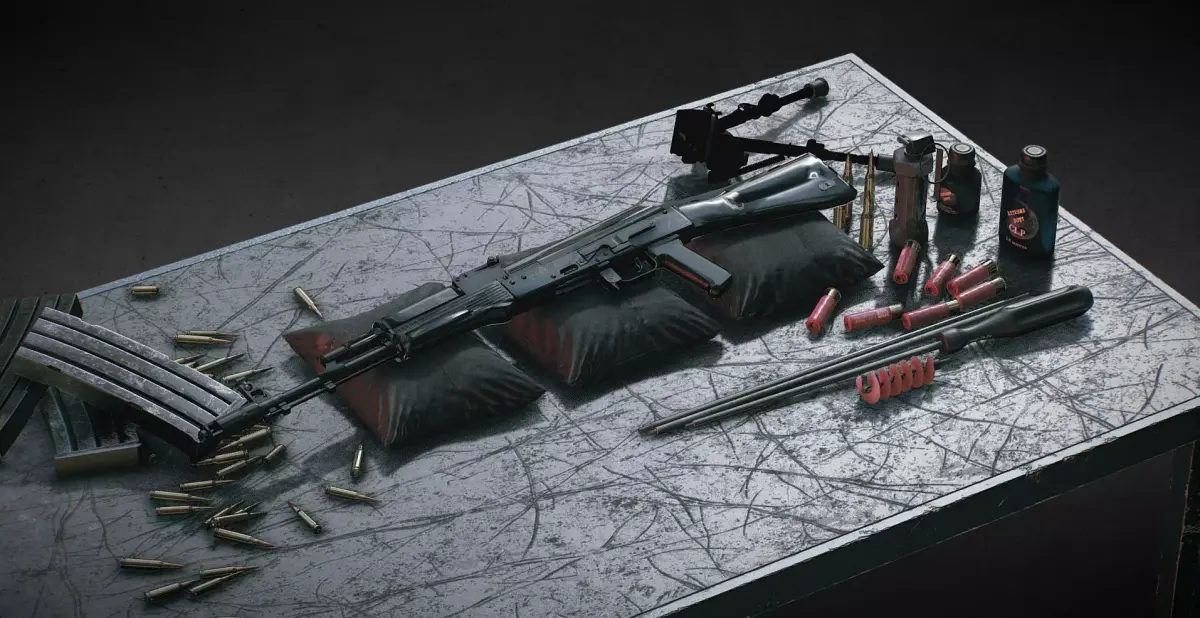 Weapon Table PBR Lowpoly MW2019 Low-poly 3D model