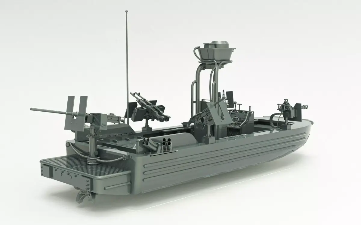 SOC-R River Patrol Boat with Armaments  3D print model