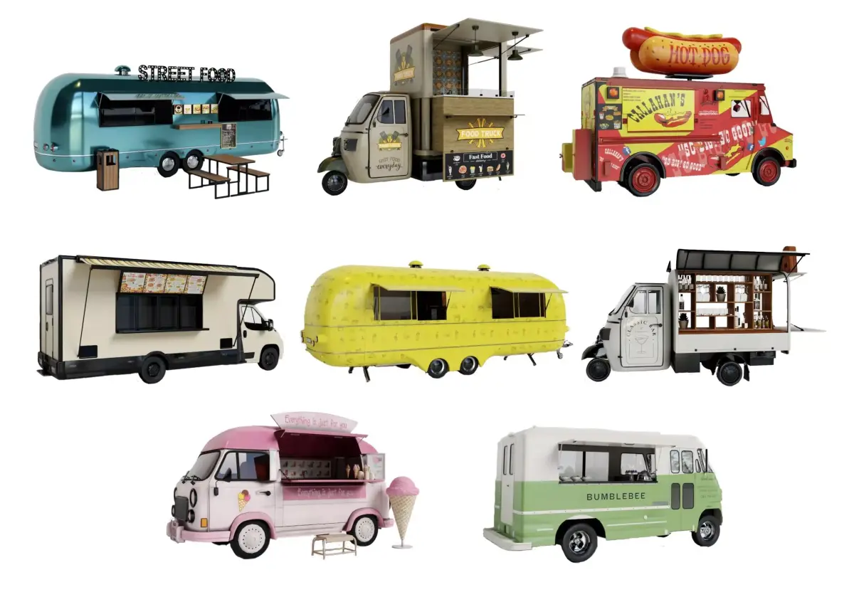 Food Truck 3D Collection 3D model
