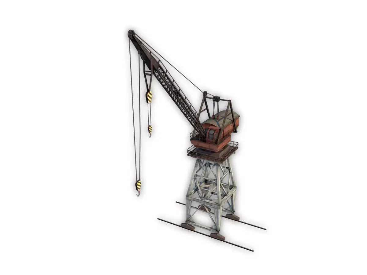 Port Crane Low-poly 3D model