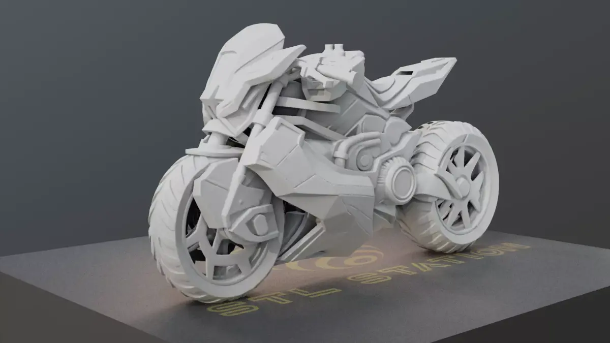 Urban Trail Blazer 3D Printable Dirt Bike Model 280mm One Piece 3D print model