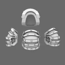 Space Knights V1 Exterminator Shoulder Pads Type A 3D print model