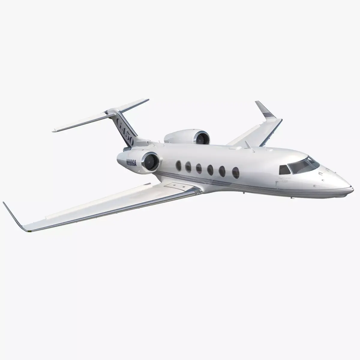 Gulfstream G450 Rigged 3D model