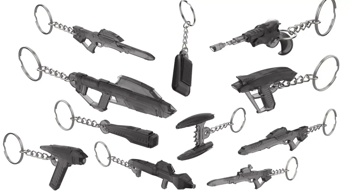 StarTrek Keychains Set part 2 - 11 STLs - Commercial Use 3D print model