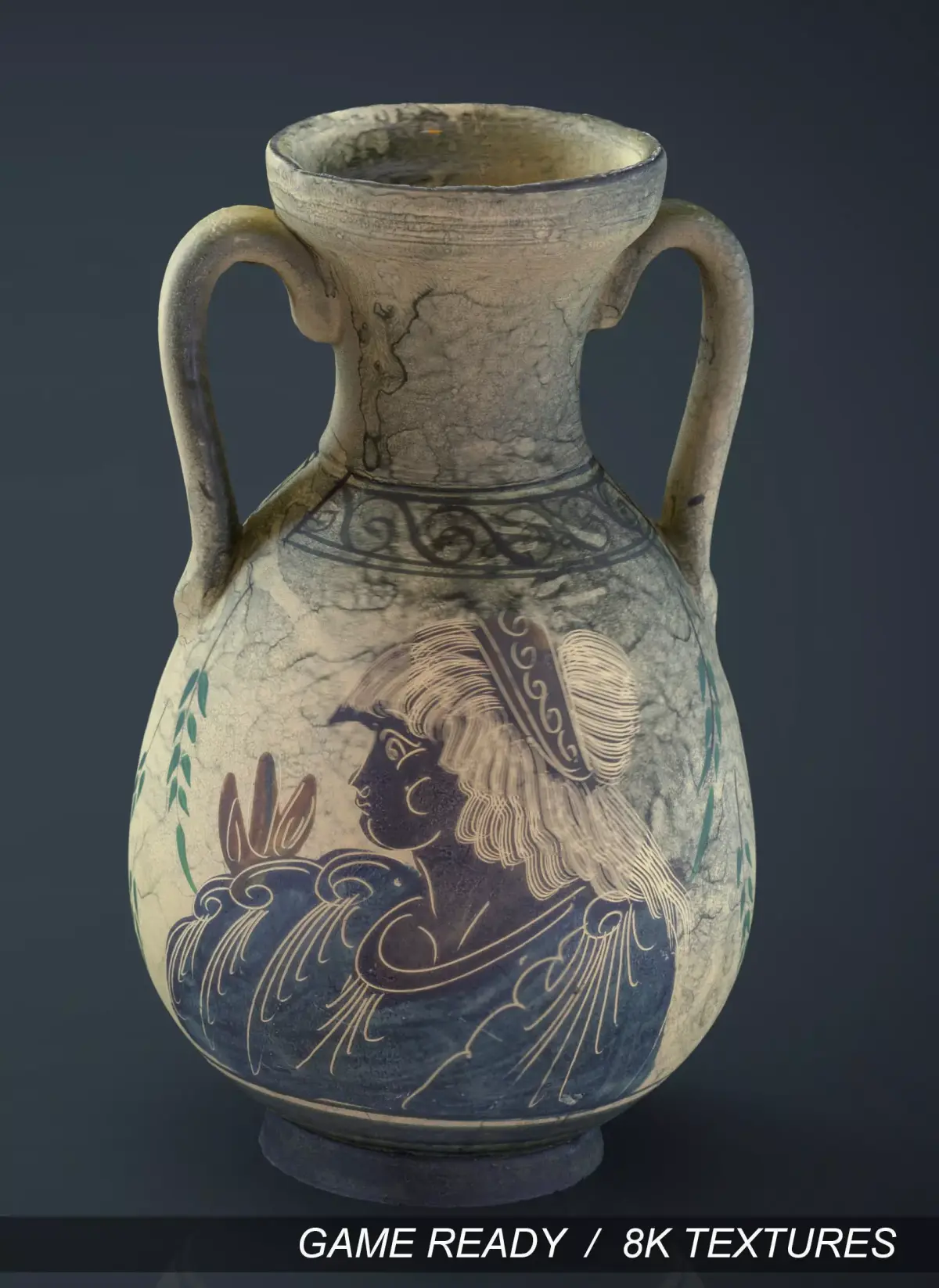 GREEK VASE 2 Low-poly 3D model